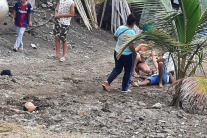 Pedernales. Uno de los heridos en la ciudadela María Luisa.