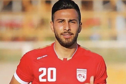 El futbolista iraní Amir Nasr-Azadani.