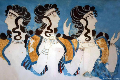 Las paredes del Palacio de Cnosos ofrecen imágenes detalladas de la vida cretense a finales de la Edad de Bronce.