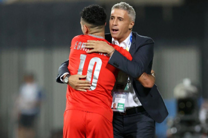 Hernán Crespo como director técnico del Al Duhail.