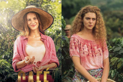 Laura Londono y Margarita Rosa de Francisco quienes interpretaron Gaviota en café con aroma de mujer.