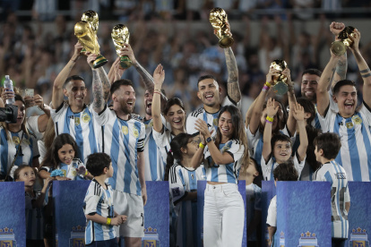 messi argentina festejo campeon mundial