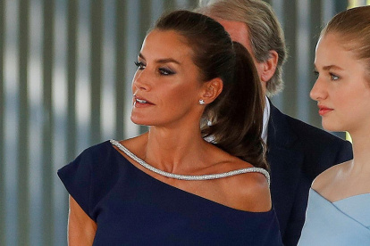 Letizia con su hija,