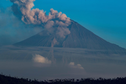 Fotografía de archivo del volcán Sangay.