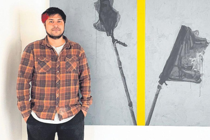 Leo Moyano en su exhibición Error de lugar