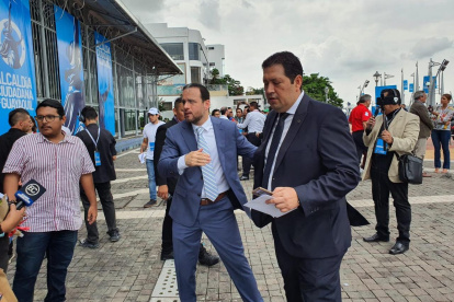 Acaiturri el día de la posesión de Aquiles Álvarez como alcalde de Guayaquil.