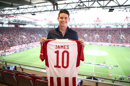 El 16 de Septiembre del 2022 James Rodríguez agradece el recibimiento de Olympiacos FC