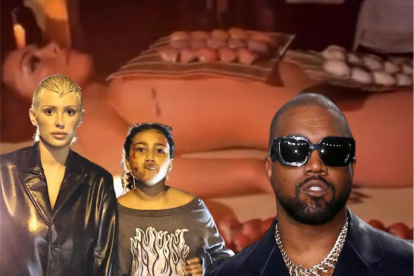 La esposa de Kanye West, Bianca Censori, toma de la mano a su hija mayor, North, de 9 años, durante las celebraciones de su 46 cumpleaños.