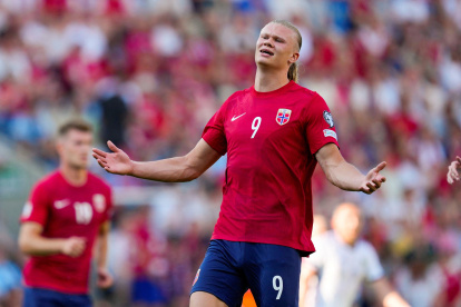 El noruego no logró anotar en este partido de eliminatorias para la EURO 2024.