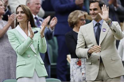 Roger junto a la princesa de Gales.