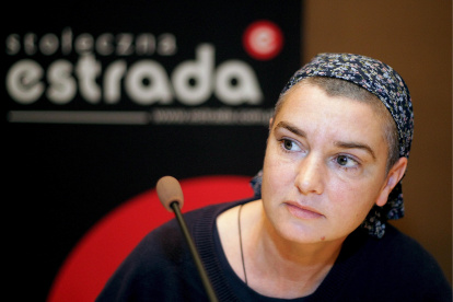 Sinead O"Connor en un encuentro con sus seguidores en Warsaw, Polonia, en el año 2008.