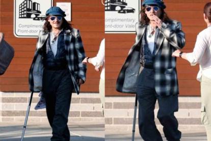 Johnny Depp no ha dado ninguna declaración de lo acontecido en Hungría. En Estados Unidos fue visto cojeando y con un bastón.