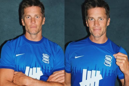 Brady posó con la camiseta del Birmingham.