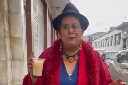 En Tiktok Lourdes Tibán "da señales" sobre a qué binomio estaría apoyando en la segunda vuelta electoral