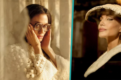 Angelina Jolie en dos gráficas que la muestran personificando a una de las mayores divas del canto lírico del siglo pasado.