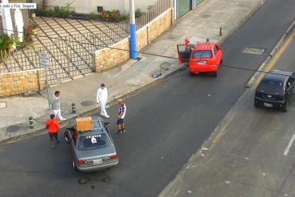 Un accidente reportajo en el sur de la ciudad durante feriado.