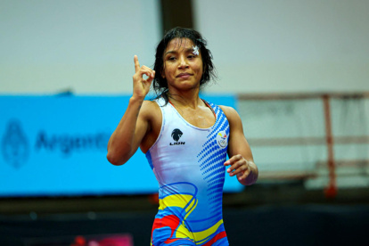 Lucía Yépez ha demostrado su gran potencial en la lucha y apunta al oro.