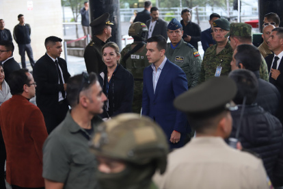 Daniel Noboa participó de los ensayos de la ceremonia de posesión presidencial.