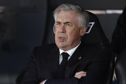 MADRID, 29/12/2023.- Fotografía de archivo (02/04/2023), del técnico italiano Carlo Ancelotti que ha sido renovado con el Real Madrid hasta junio de 2026. EFE/ Rodrigo Jiménez