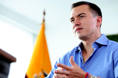 El mandatario indicó que retira la pregunta por el contexto de violencia que vive Ecuador.