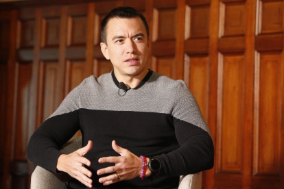 El presidente Daniel Noboa en una foto de archivo.