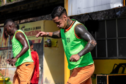 El uruguayo Jesús Trindade en pleno entrenamiento.