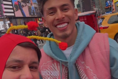 Ronald Mestanza el Chapulín Colorado y Jeremy Sarmiento.