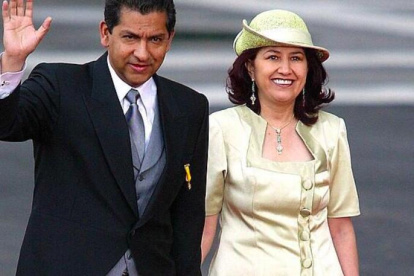 El expresidente Lucio Gutiérrez y Ximena Bohórquez.
