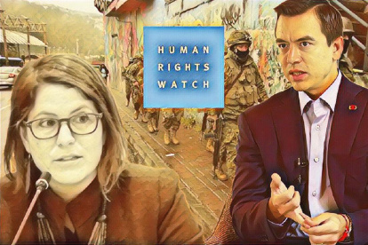 Juanita Goebertus, Directora de HRW Las Américas y el Presidente Daniel Noboa.