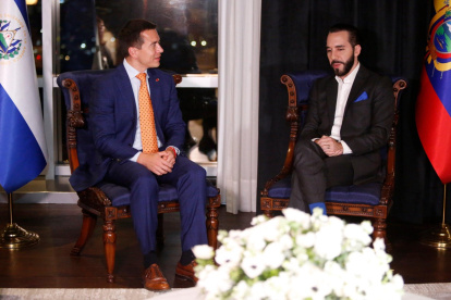 Daniel Noboa y Nayib Bukele se reunieron en El Salvador.