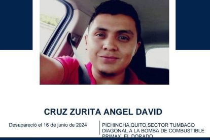 Ángel David Cruz Zurita desapareció el 16 de junio de 2024.