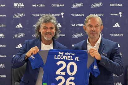 El director técnico Leonel Álvarez fue presentado en Emelec