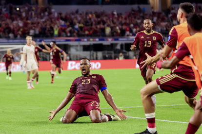 Salomón Rondón de Venezuela y su último en Copa América 2024.