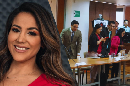 Los medios de comunicación no pudieron hacer fotos de Mayra Salazar.