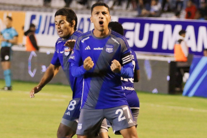 El defensor de Emelec Luis Fernando León ha convertido algunos goles en la temporada