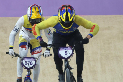 El ciclista ecuatoriano Alfredo Campo fue protagonista en la competencia de BMX en París 2024