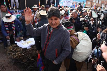 Morales inició una caminata desde el altiplano hacia La Paz.