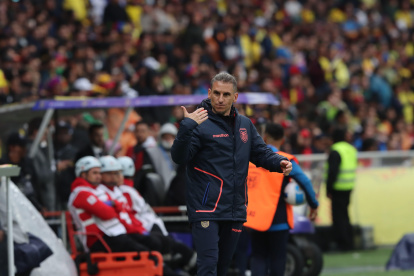 EN EL ESTADIO RODRIGO PAZ DELGADO DELGADO SE REALIZO EL PARTIDO DE FUTBOL ENTRE LA SELECCION DE ECUADOR Y LA SELECCION DE PARAGUAY POR LAS ELIMINATORIAS PARA EL MUNDIAL DEL 2026 DE LA FECHA 9 11 de  OCTUBRE    2024 FOTOGRAFO aNGELO CHAMBA PERIODISTA:IVONNE MANTILLA AG - PERIDOISTAS AG - GRANASA AG - PERIODISTAS - QUITO