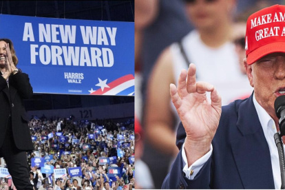 Elecciones. Los candidatos a la presidencia Trump y Harris.