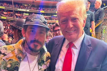 El ecuatoriano Marlon Chito Vera y el elegido presidente de Estados Unidos, Donald Trump.