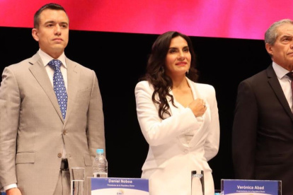 El presidente, Daniel Noboa, y la vicepresidenta, Verónica Abad, mantienen una pugna en la que ambos guardan información.