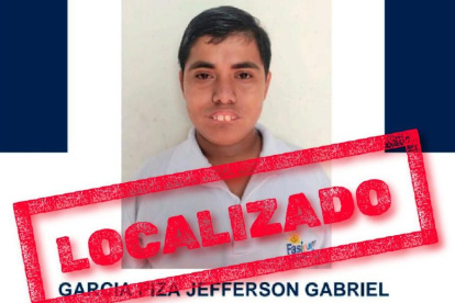 El joven estaba desaparecido desde el 6 de diciembre.