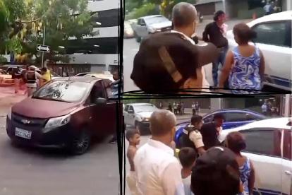 Luego de ser retenido por los transeúntes, el sujeto fue trasladado por la Policía.