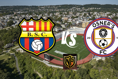 Barcelona SC y Osner"s FC se miden en el Hinchliffe Stadium, de Nueva Jersey, Estadosd Unidos.