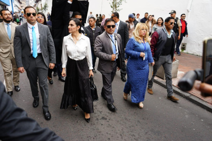 La vicepresidenta Verónica Abad estuvo acompañada de la jueza Nubia Vera.