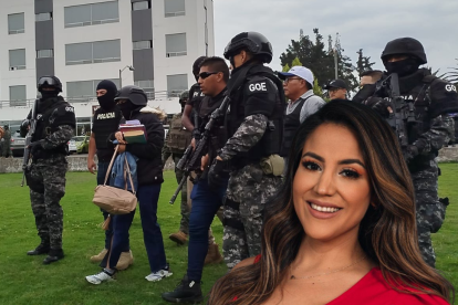 Mayra Salazar dejó la cárcel de Ambato.