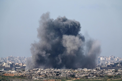 Gaza. Uno de los bombardeos de Israel ejecutado sobre la Franja de Gaza.