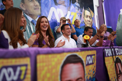 El 26 de marzo de 2025, Daniel Noboa participó de actos proselitistas.