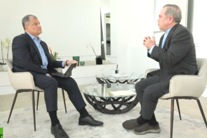 La conversación para RT, de Rafael Correa y Ricardo Patiño, se difundió el 31 de marzo del 2025.