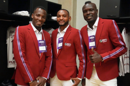 Jugadores del Mushuc Runa en el Mineirao.
